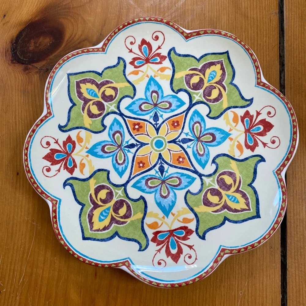Ironstone Salad Plate for Pier 1 - Tapestry Pattern